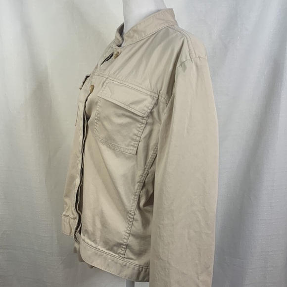 GAP Cropped Khaki Utility Jacket- EUC - Picture 7 of 12
